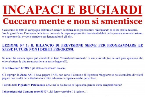 Il centrodestra attacca la maggioranza: Incapaci e bugiardi, Cuccaro mente e non si smentisce