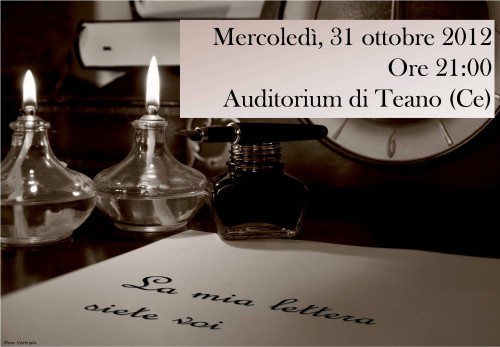 Festival Teatri d’Anima, la mia lettera siete voi: mercoledì 31 ottobre lo spettacolo all’Auditorium