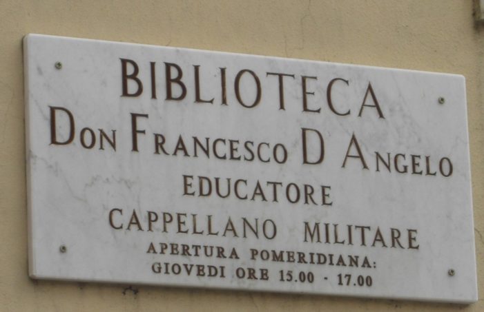 Un’associazione per aprire alla cittadinanza la biblioteca “don Francesco D’Angelo”