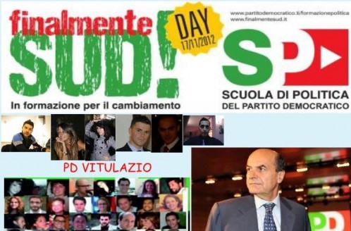 Sabato 17 Bersani incontra i ragazzi del progetto “Finalmente Sud”: vitulatini e bellonesi tra i partecipanti