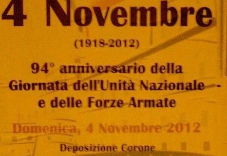 94° anniversario della Giornata dell’Unità Nazionale e delle Forze Armate