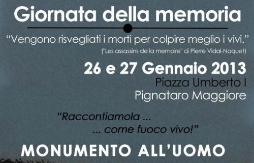 In occasione della “Giornata della Memoria”, la Città del Sole organizza il “sit-in della memoria” per sabato 26