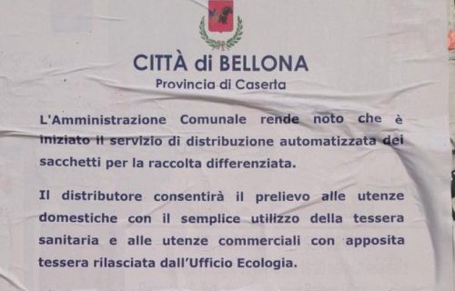 “Work in Progress”: al via il distributore dei sacchetti per la raccolta differenziata in città