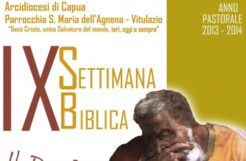 E’ tutto pronto per la IX settimana biblica “il profeta geremia”. Nella Parrocchia di Vitulazio dal 9 al 14