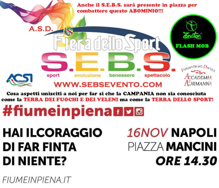 “Lo sport contro il biocidio”: sabato 16 Novembre anche il S.E.B.S. scende in piazza contro il biocidio