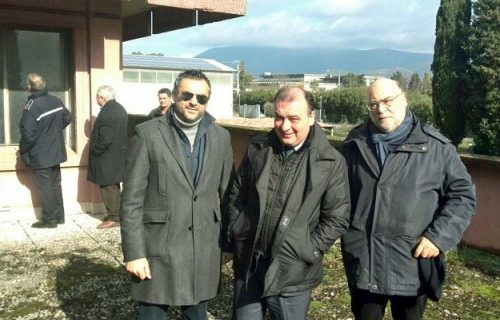 L’assessore regionale Fulvio Martusciello visita la “palazzina” della ex Pozzi Ginori sull’Appia