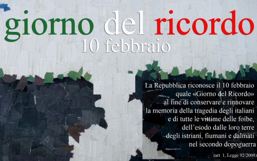 Vincenzo De Tommaso ricorda la tragedia del confine orientale nel “Giorno del Ricordo”