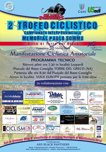 Trofeo Ciclistico Torre del Greco-Memorial Paolo Somma: il 30 marzo non solo agonismo ma anche ricchi premi e tanta attenzione alla sicurezza