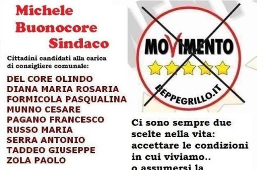 I 5 Stelle battono tutti sul tempo e lanciano la loro lista per le elezioni amministrative di Vitulazio del 25 maggio