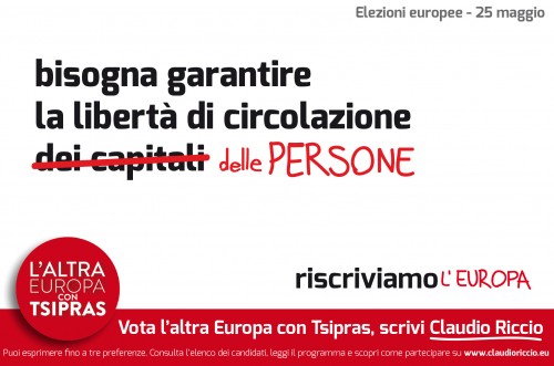 “L’Altra Europa per Tsipras”: Libertà di circolazione per le persone – Riscriviamo l’Europa