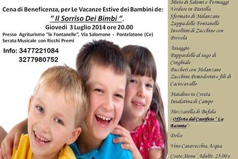 Un sorriso sotto le stelle: cena di beneficenza per i bimbi della casa famiglia