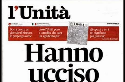 L’Unità sospende le pubblicazioni: il quotidiano fondato da Gramsci da venerdì 1 agosto non sarà più in edicola