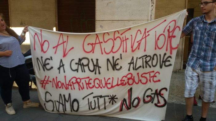 Domani ci sarà l’assemblea del Movimento NoGas a Palazzo Fazio, verso il presidio del 2 ottobre