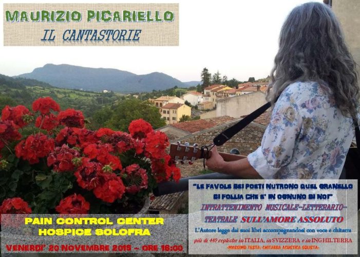 Maurizio Picariello, poesia e musica per i pazienti dell’Hospice di Solofra