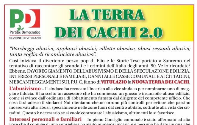 Abusivismo, interessi personali e Puc: arriva un duro attacco del Pd all’Amministrazione di Vitulazio