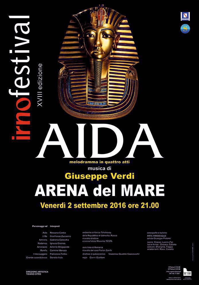 Venerdì 2 settembre l’Aida all’Arena del Mare