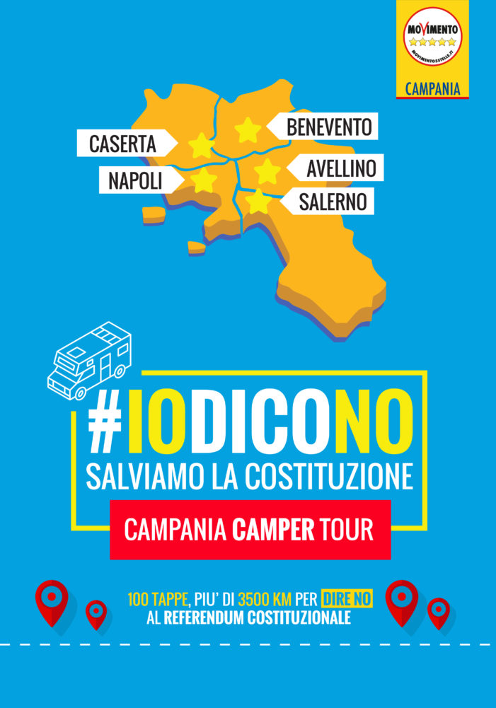 #IoDicoNO, il Campania Camper Tour del M5S arriva nei comuni casertani