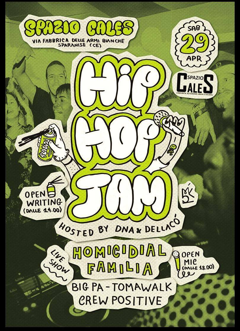 HipHop Jam l’appuntamento è per domani (29 aprile) al Cales tra