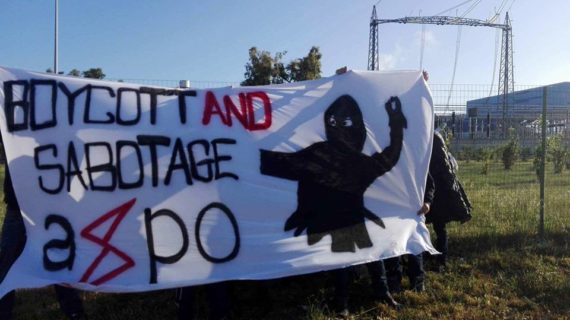 Azione dei militanti anticapitalisti: “Taglio delle reti alla Calenia, no pm10, no Tap, no Axpo!”