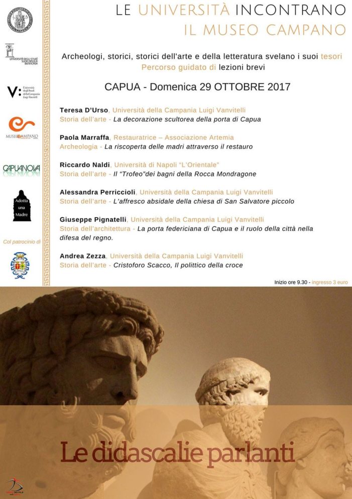 Le Didascalie parlanti, domenica 29 ottobre l’ultimo appuntamento per conoscere i tesori del museo campano