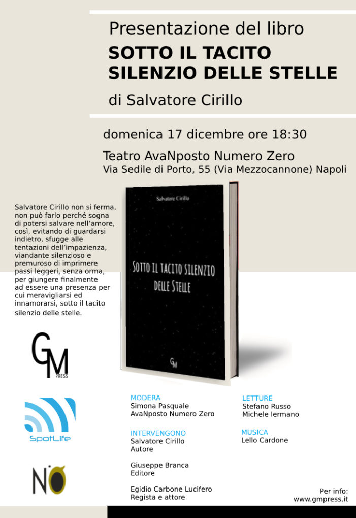 Presentazione del libro “Sotto il tacito silenzio delle stelle”, poesie d’autore di Salvatore Cirillo