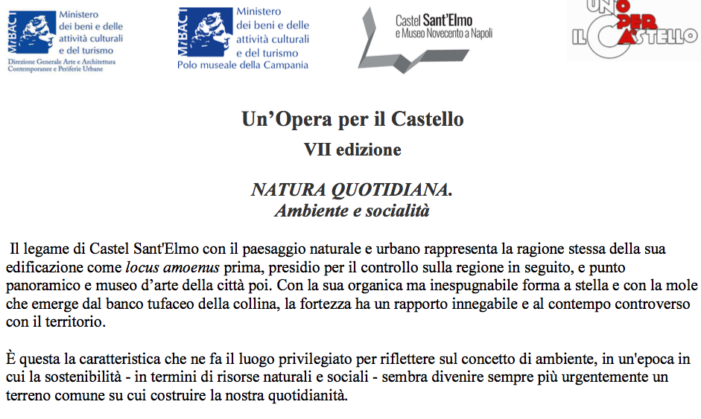 VII edizione del Concorso per giovani artisti Un’Opera per il Castello