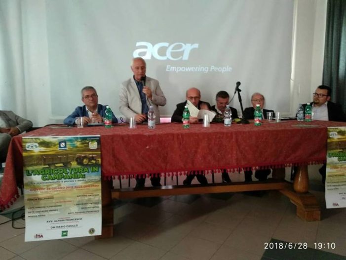 Convegno sull’agricoltura in Campania: tra gli ospiti, l’ assessore alle politiche Agricole della Regione Campania