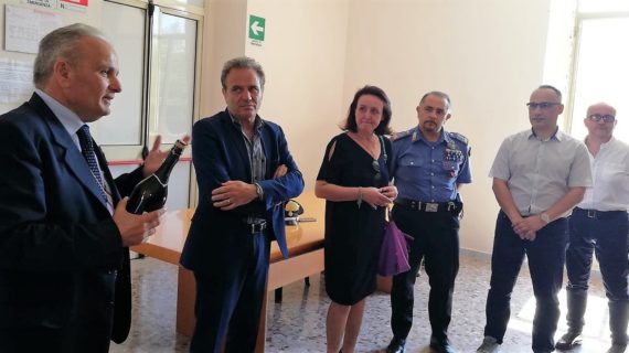 Passaggio di consegne tra la Commissione Prefettizia “uscente” ed il neo Sindaco di Vitulazio Raffaele Russo, con la visita in Banca per la verifica delle “casse comunali”