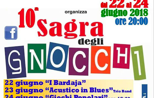 Pastorano, dal 22 al 24 giugno la decima edizione della sagra degli gnocchi