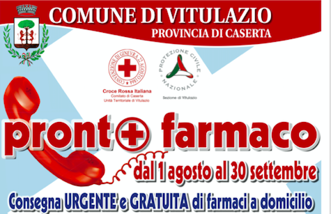 “Pronto Farmaco”, al via la consegna gratuita dei farmaci per gli anziani e disabili di Vitulazio