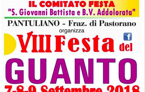 Pantuliano (Pastorano): dal 7 al 9 settembre arriva l’VIII festa del guanto