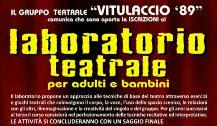 Vitulazio, riparte la nuova stagione del laboratorio teatrale di “Vitulacciottantanove”