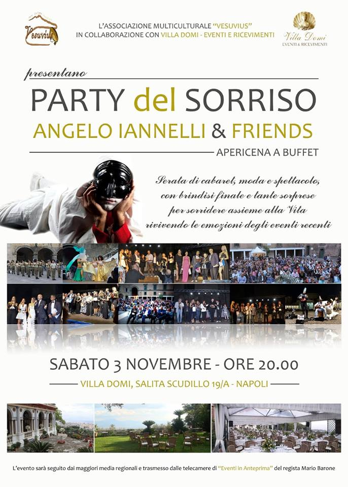 A Villa Domi si celebra il “Party del Sorriso”. Con Angelo Iannelli una parata di stelle