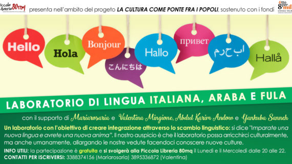 Calvi R., la Piccola Libreria lancia il laboratorio di lingue: italiano, arabo e fula