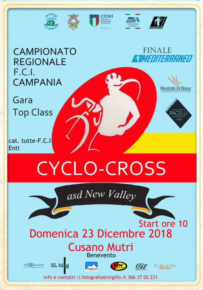 Mediterraneo Cross: a Cusano Mutri il 23 dicembre appuntamento inedito con il ciclocross