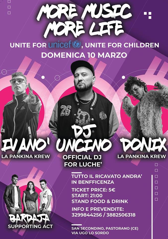 Il 10 marzo a San Secondino serata di beneficenza con I Bardaja e dj Uncino