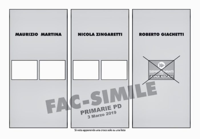 Primarie Pd: a Vitulazio Di Mauro sostiene Giachetti, a Pignataro Marilena Riccio corre per Zingaretti