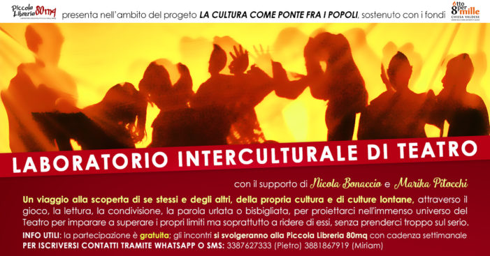 Laboratorio interculturale di Teatro gratuito e aperto a tutti alla Piccola Libreria 80mq