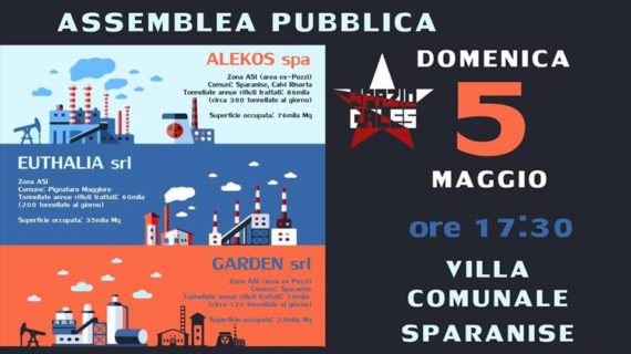 Sparanise, il 5 maggio assemblea pubblica organizzata dallo Spazio Cales contro nuovi ecomostri