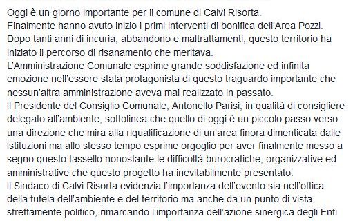 Bonifica dell’area ex Pozzi: i ritardi sono stati causati dall’inerzia del Comune di Calvi Risorta. A sostenerlo è la senatrice dei 5 Stelle Vilma Moronese