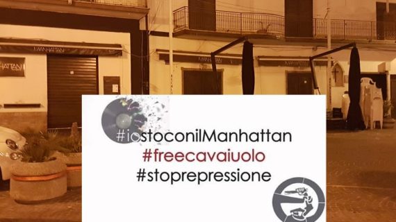 Chiusura del “Bar Manhattan”, una manifestazione a sostegno del noto locale di Gianluca Di Lillo e le tante testimonianze di solidarietà