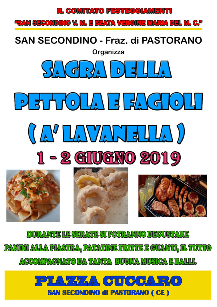 Pastorano, tutto pronto per la sagra di Pettola e Fagioli “A Lavanell“ nella frazione San Secondino