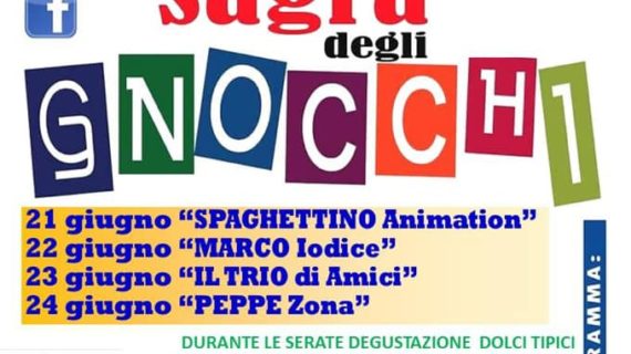 Pastorano, sagra degli gnocchi: si parte il 21 giugno nella frazione Pantuliano