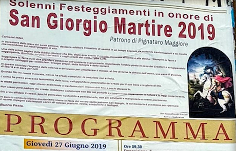 Pignataro Maggiore, al via i festeggiamenti in onore di San Giorgio Martire: ecco il programma