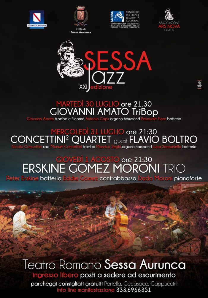 Tutto pronto per il “Sessa Jazz 2019” XXI Edizione