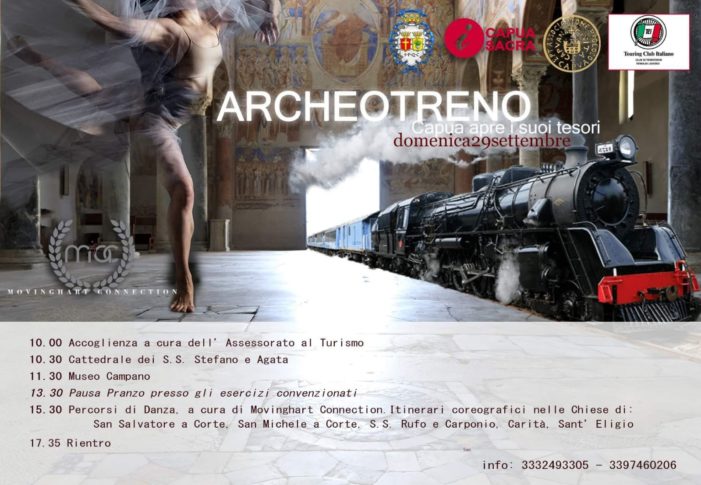 “Archeotreno Campania” da Napoli a Capua. Domenica 29 settembre 2019 atteso in stazione una  Locomotiva elettrica d’epoca, carrozze “Centoporte” e “Corbellini”