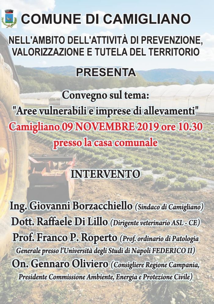 Aree vulnerabili e le imprese di allevamento: il 9 novembre alle 10.30 un convegno a Camigliano