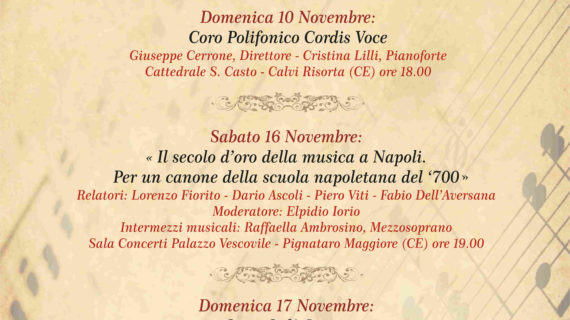 “Ispirazioni d ‘Autunno : Musica e Parole”, un ciclo di nove appuntamenti artistici  per gli “Amici della Musica”