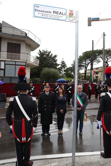 Caserta, intitolata una strada in memoria del brigadiere dei carabinieri Emanuele Reali