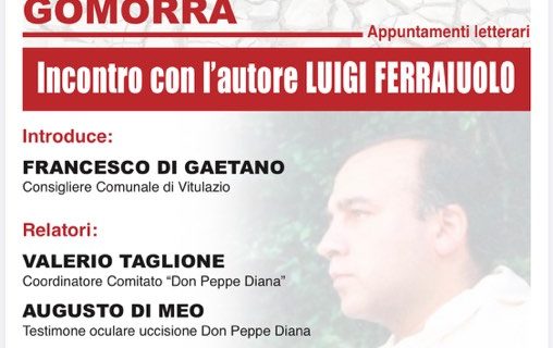 “Vitulazio nel Cuore” organizza la presentazione del libro  “Don Peppe Diana e la caduta di Gomorra”